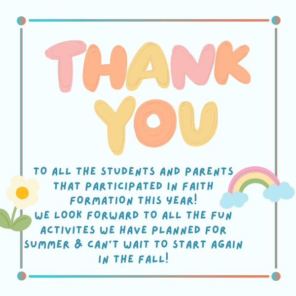 Faith Formation Update